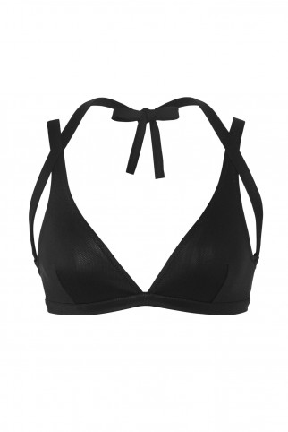 Cross strap bikini black